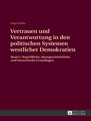 cover image of Vertrauen und Verantwortung in den politischen Systemen westlicher Demokratien